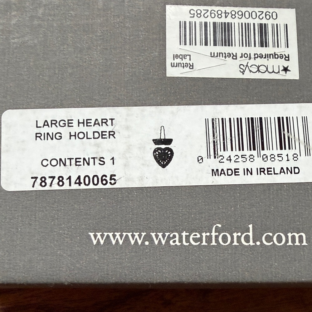 Waterford Crystal Heart Jewelry Holder - Picture 6 of 9